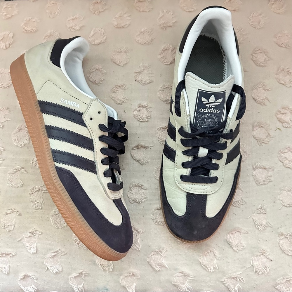 adidas Samba Sneakers in Black and Cream